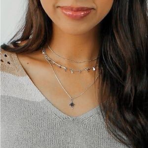Silver Multilayered Necklace